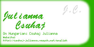julianna csuhaj business card